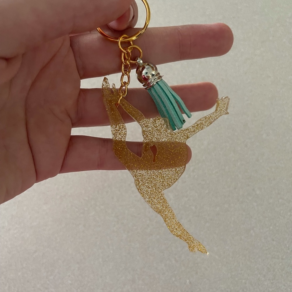 Handmade Gymnast Keychain - Picture 3 of 6